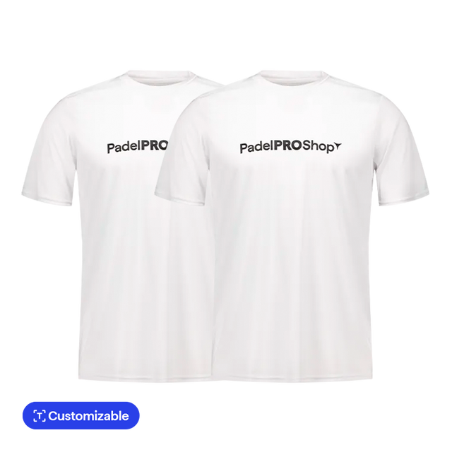 Pack dúo camisetas Technical PadelPROShop Blanco 2025