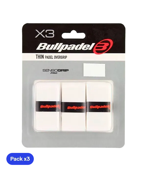 Overgrips Bullpadel GB1603 Thin White (Pack x3)