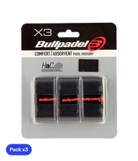Overgrips Bullpadel GB1201 Comfort/Absorbent Negro (Pack x3)