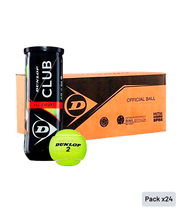 Dunlop Club All Court Ball Box (Pack x 24 cans)