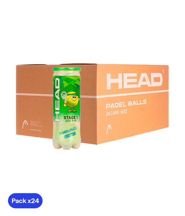 Cajón Pelotas HEAD Stage 1 (9/10 años) (Pack x24)