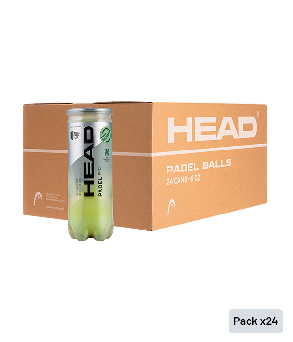 Box of Head Padel Pro Balls (Pack x 24 cans)