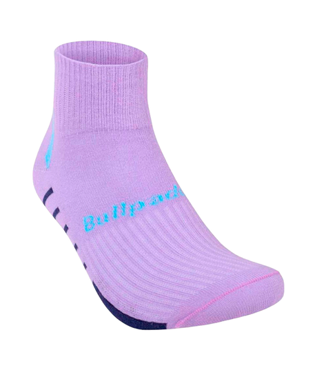 Calcetines Bullpadel BP2402 Women Blanco/Negro/Morado 2025 (Pack x3)