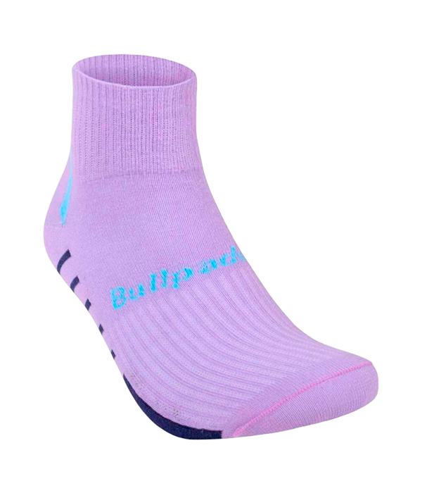 Calcetines Bullpadel BP2402 Women Blanco/Negro/Morado 2025 (Pack x3)