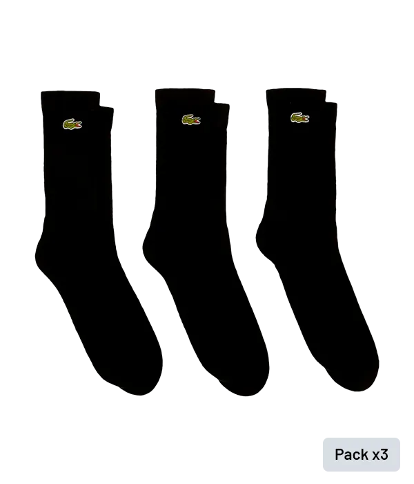 Calcetines Lacoste Sport (x3) Negro