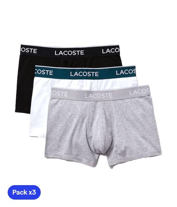 Lacoste Briefs Pack 3 White/Blue/Black