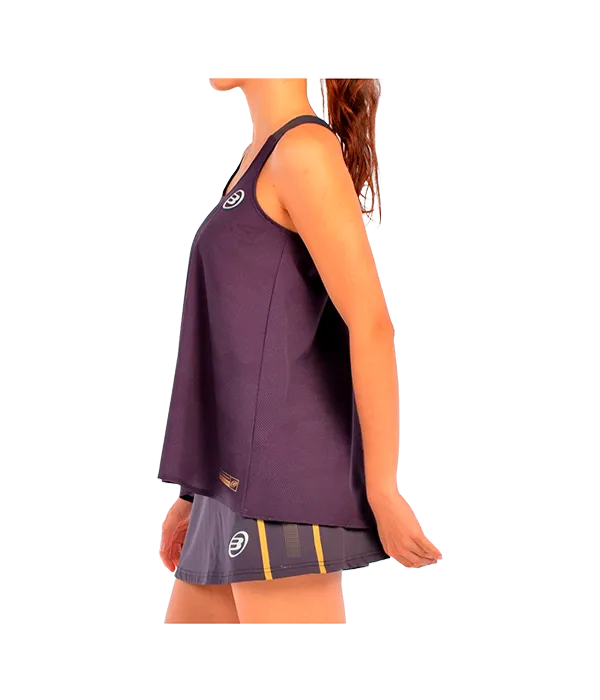 Camiseta Tirantes Bullpadel Agore Women Negro Carbón 2025