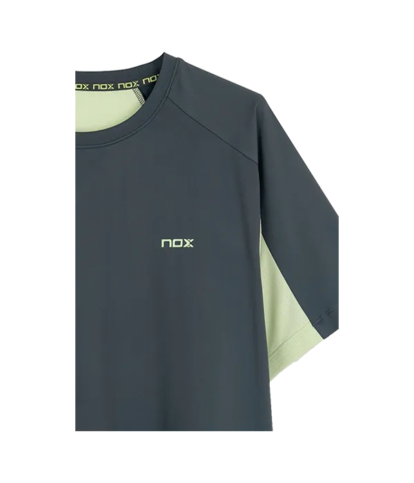 Camiseta NOX Pro Gris Oscuro/Verde