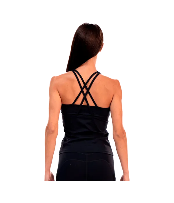 Camiseta  Tirantes Drop Shot Perla Negro