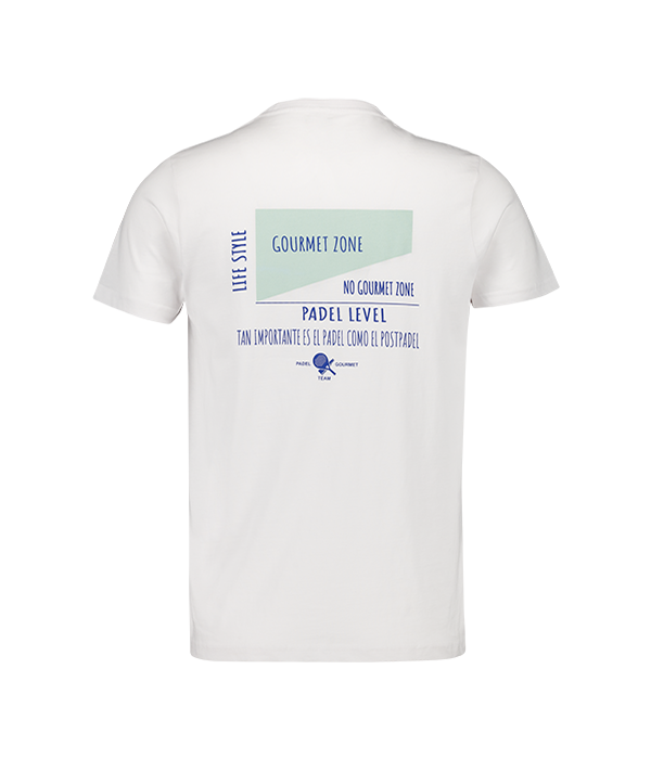 Padel Team Gourmet white cotton t-shirt 2024