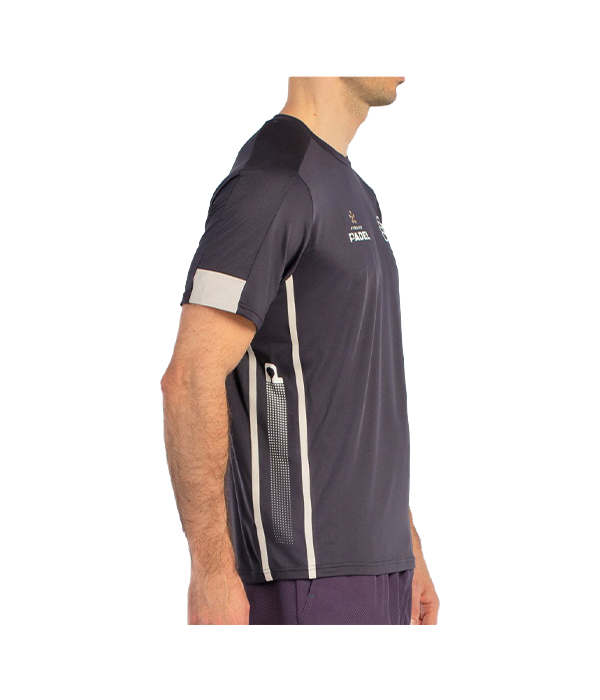 Camiseta Bullpadel Borni Negro Carbón 2025