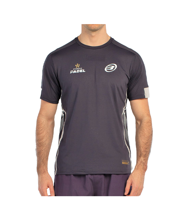 Camiseta Bullpadel Borni Negro Carbón 2025