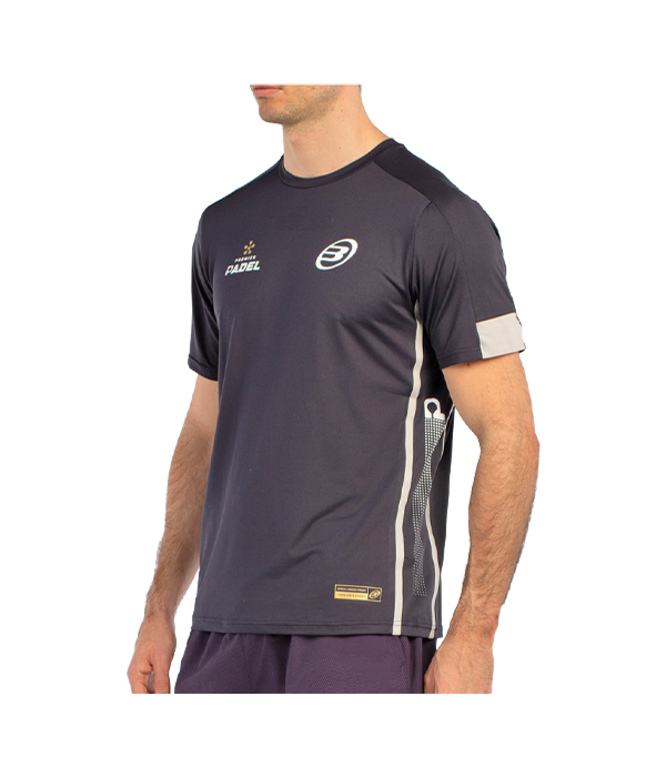 Camiseta Bullpadel Borni Negro Carbón 2025