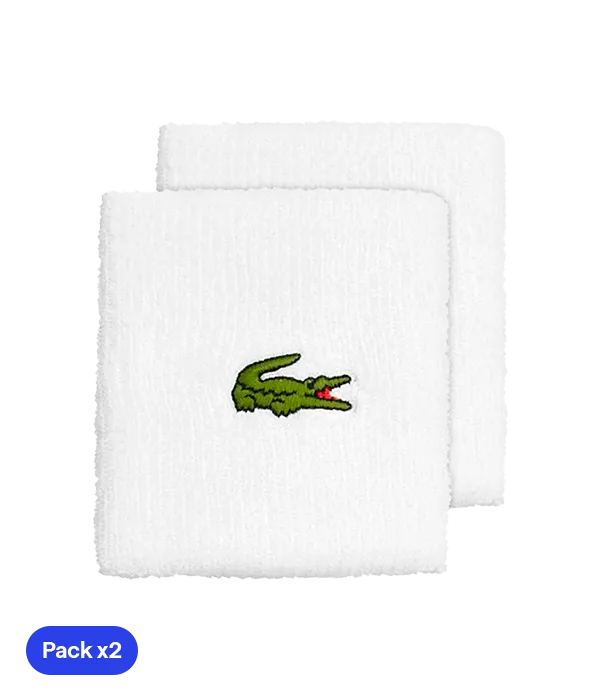 Bracelets longs Lacoste sport Blanc (Pack x2)