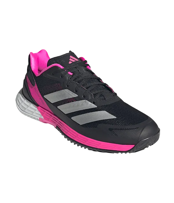 Chaussures de padel Adidas Defiant Speed 2Core Black/Silver métallique 2025