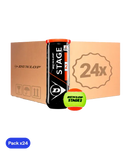 Cajón Pelotas Dunlop Stage 2 Amarillo/Naranja Tenis (Pack x24)