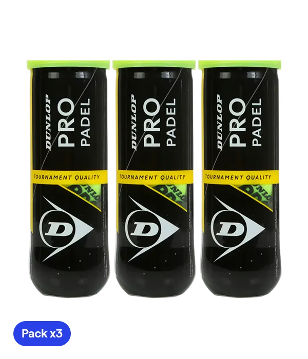 Pelotas Dunlop Pro Padel (Pack x3)