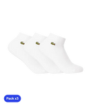 Calcetines Lacoste Cortos Blancos (Pack x3) 2025