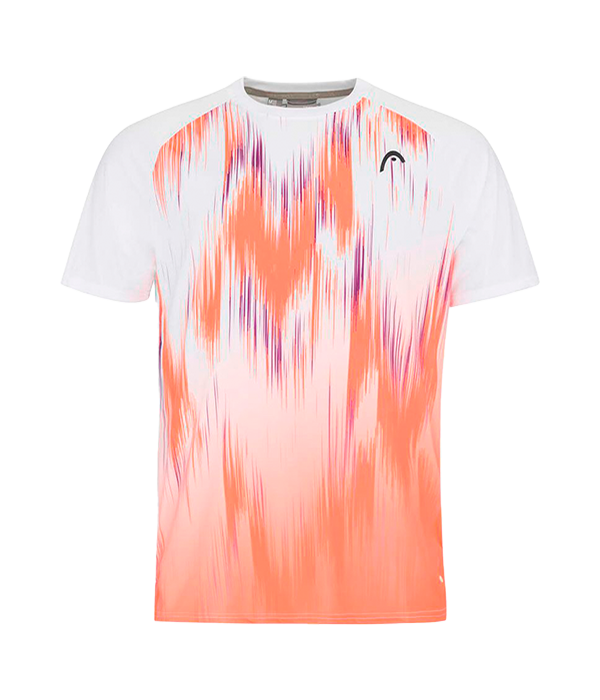 Camiseta Head TopSpin Blanca/Naranja