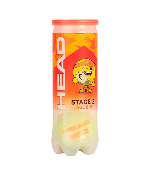 Pelotas HEAD Stage 2 (8/9 años) (Pack x3)