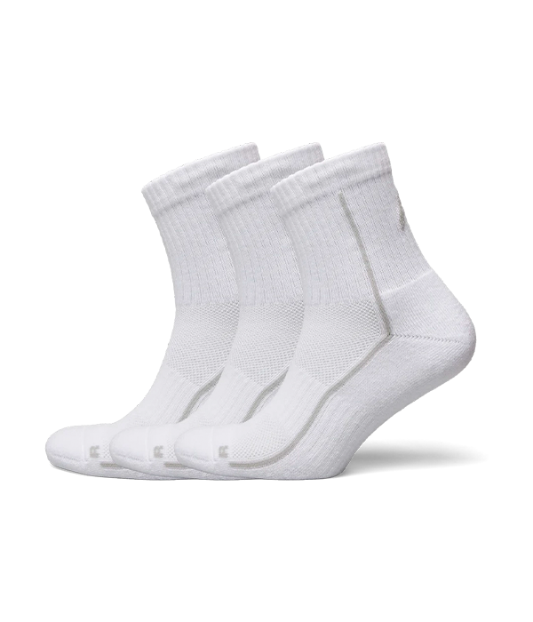 Head Performance Short Crew Socks White/Grey (x3)