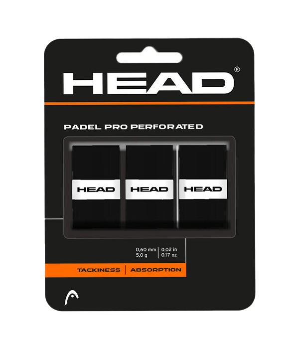 Overgrip Head Pro Perforated Black (Pack X3)