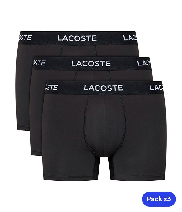 Calzoncillos  Lacoste Pack 3 Negro