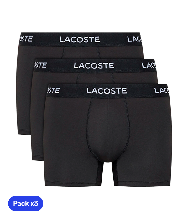 Calzoncillos  Lacoste Pack 3 Negro