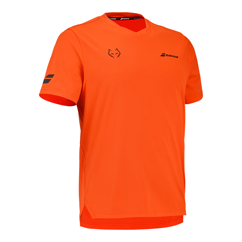 Babolat T-shirt Crew Neck Tee Red Orange 2026 J. Lebron