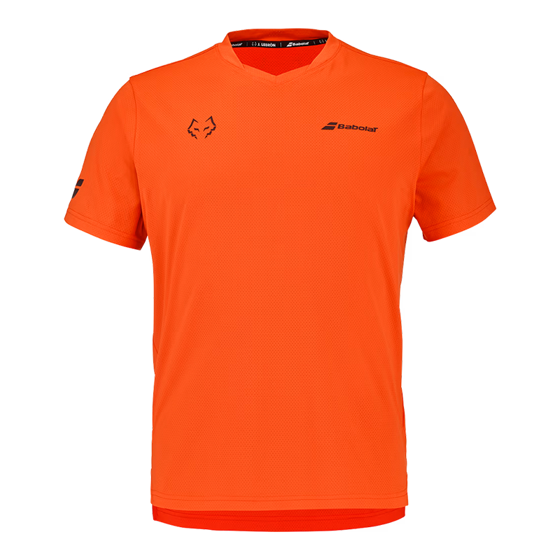 Babolat T-shirt Crew Neck Tee Red Orange 2026 J. Lebron