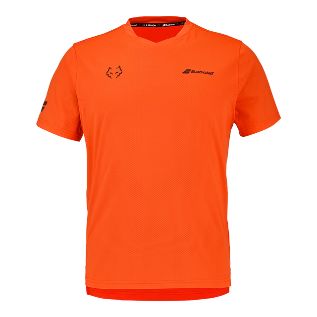 T-shirt Babolat T-shirt Col Rond Rouge Orange 2026 J. Lebron