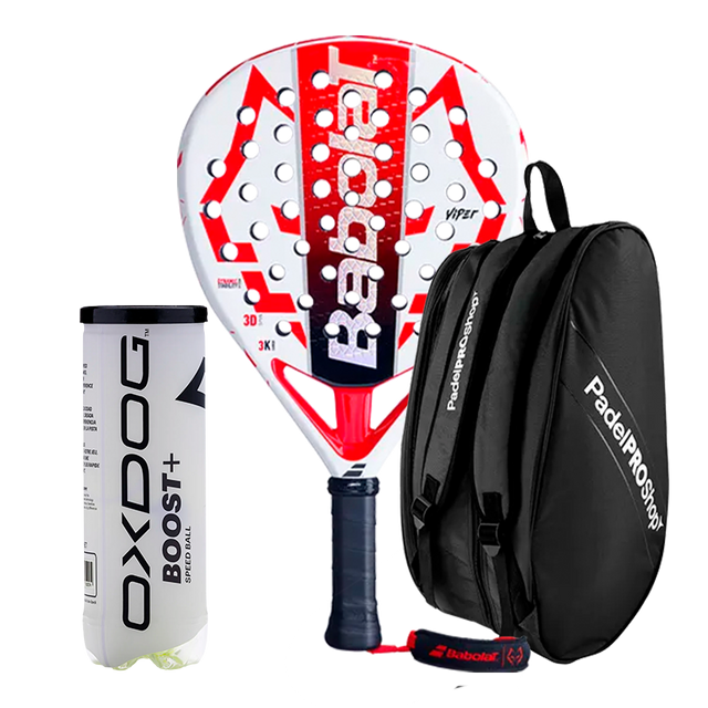 Pack Babolat Technical Viper 2025 + Paletero PadelPROShop + Pelotas Oxdog BOOST+