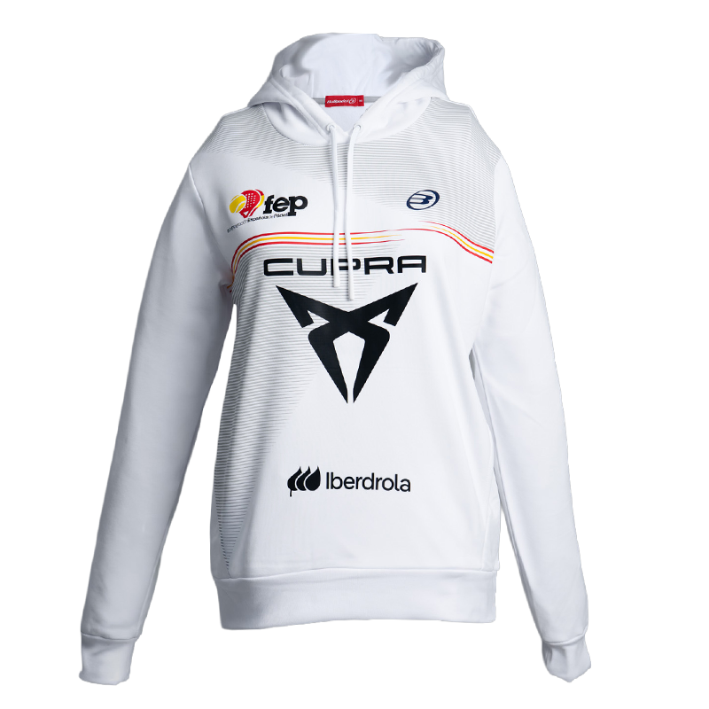 Sweatshirt Bullpadel Official White Women 2026 Spanish Federation