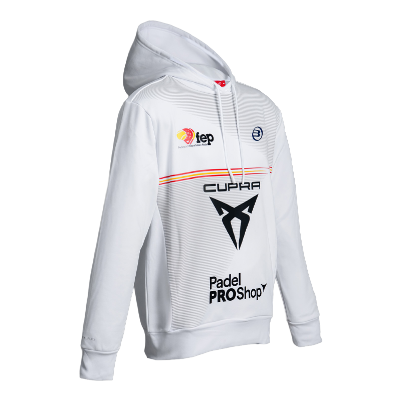 Sweatshirt Bullpadel Official White Women 2026 Spanish Federation
