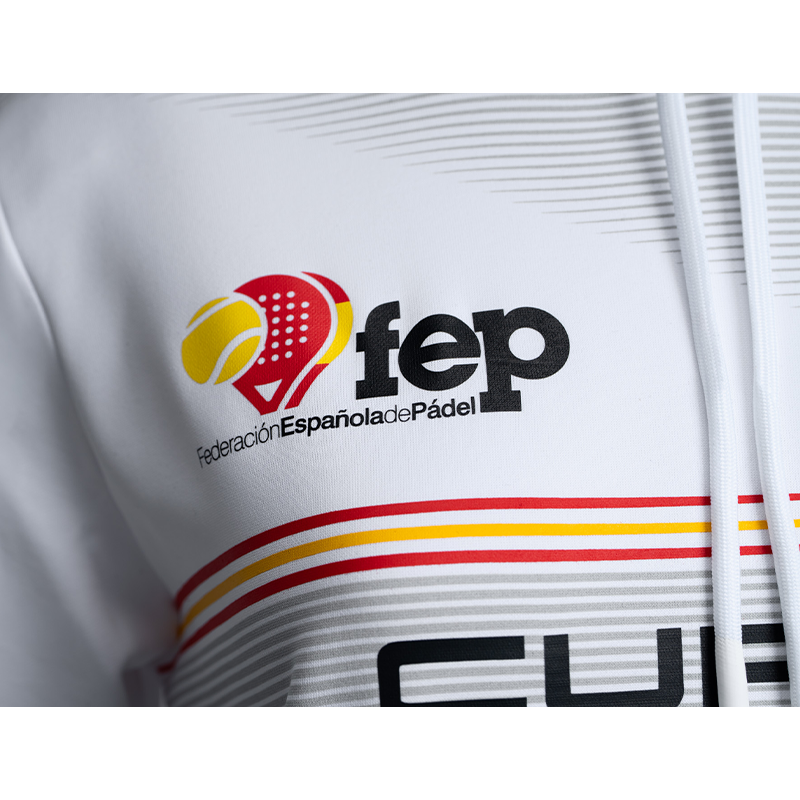 Sweatshirt Bullpadel Official White Women 2026 Spanish Federation