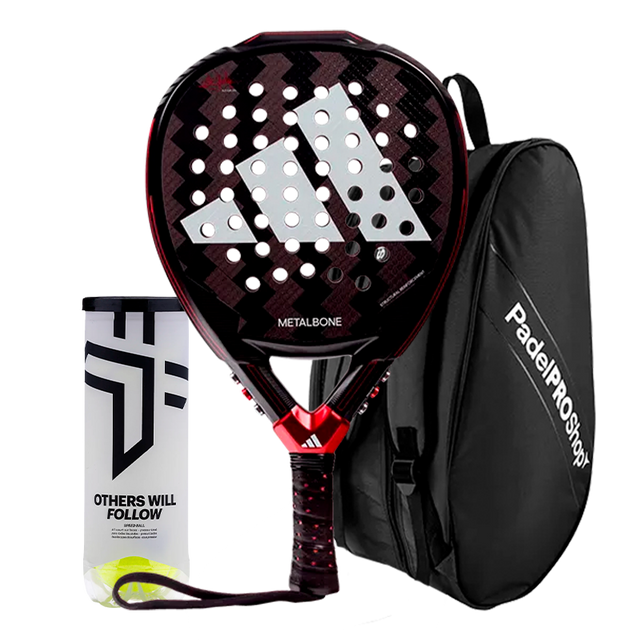 Pacchetto racchetta Adidas Metalbone 3.3 Ale Galan + Borsa per racchette PadelPROShop Nero + Palline Oxdog BOOST+
