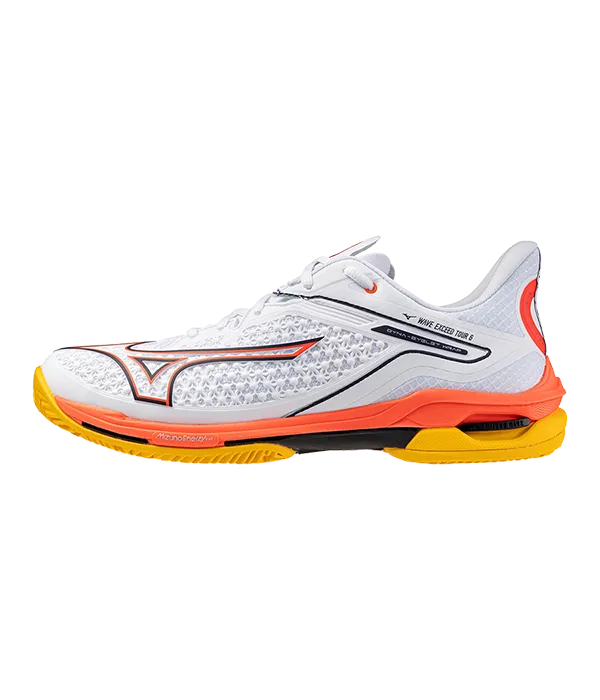 Mizuno Padel Shoes Wave Exceed Tour 6CC White/Orange 2025