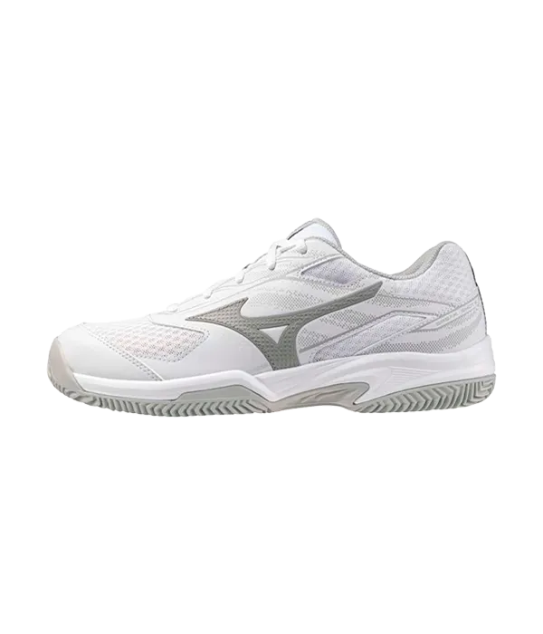 Chaussures de padel Mizuno Break Shot 5 CC Blanc/Gris Femmes 2025