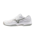 Chaussures de padel Mizuno Break Shot 5 CC Blanc/Gris Femmes 2025