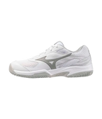 Chaussures de padel Mizuno Break Shot 5 CC Blanc/Gris Femmes 2025