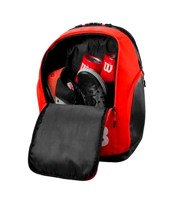 Mochila Wilson Tour Padel Negro/Rojo