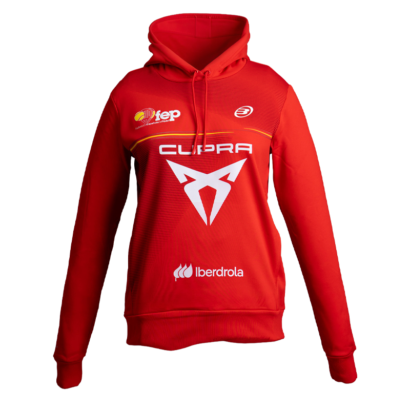 Sweatshirt Bullpadel Official Red Women 2026 Spanish Federation