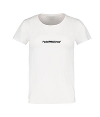 Camiseta algodón mujer PadelPROShop blanca 