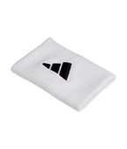 Muñequera Adidas Larga Blanca Logo Grande (Pack x2)