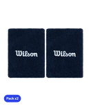 Muñequeras Largas Wilson Azul Marino 2025 (x2)
