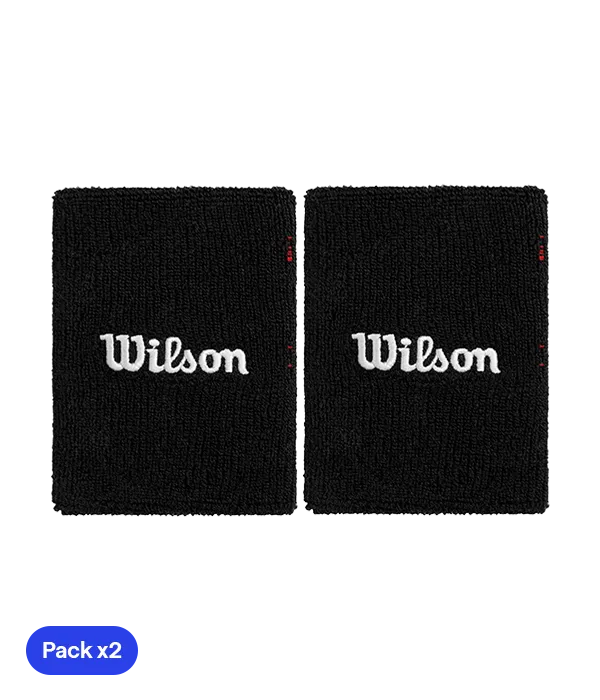 Muñequeras Largas Wilson Negro 2025 (x2)