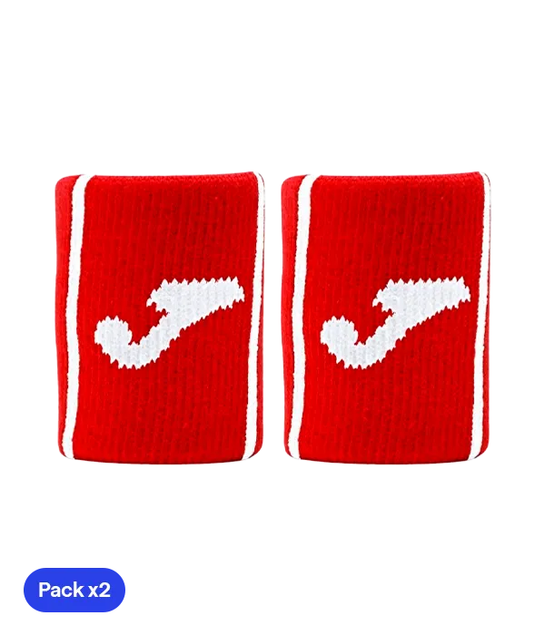 Muñequeras Joma Game Corta Rojo (Pack x2)