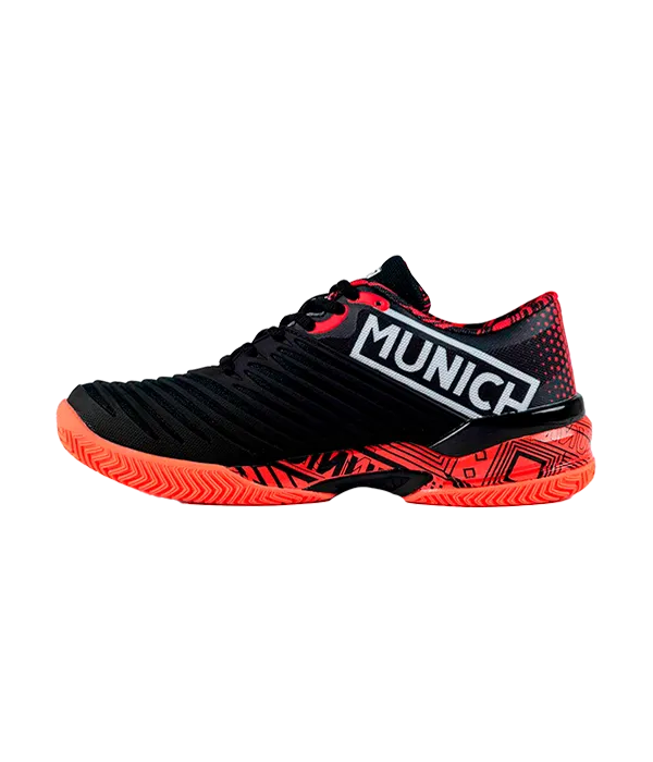 Padelschuhe Munich Padx 55 Schwarz/Rot 2025
