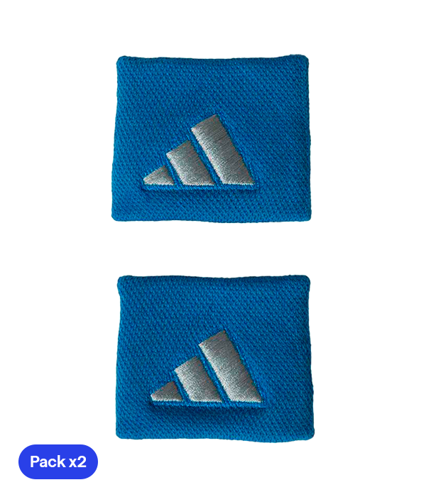 Muñequeras Cortas Adidas Azul 2024 (Pack x2)