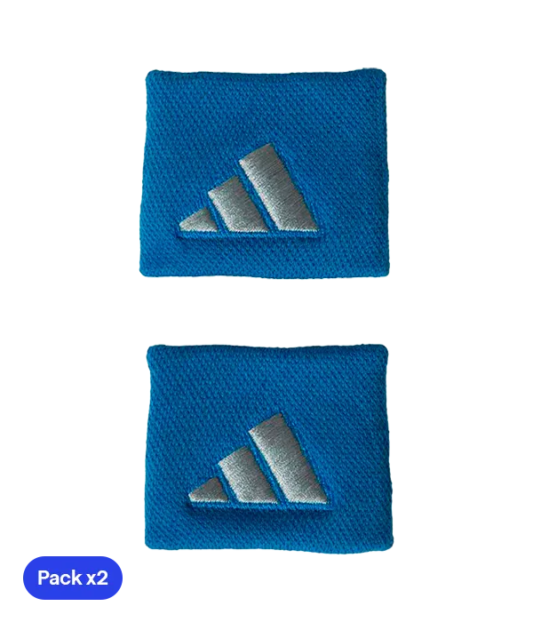 Muñequeras Cortas Adidas Azul (Pack x2)